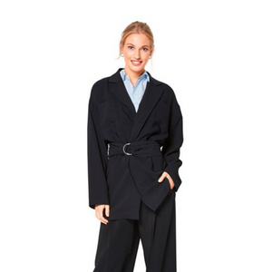 FrocKit 15A -  Burda 6437 Jacket  view A - Medium Weight Navy Blue cotton