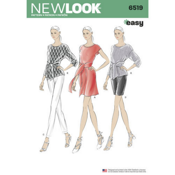 FrocKit 71B -  New Look 6519 Top  view B - Printed Silk Double Georgette