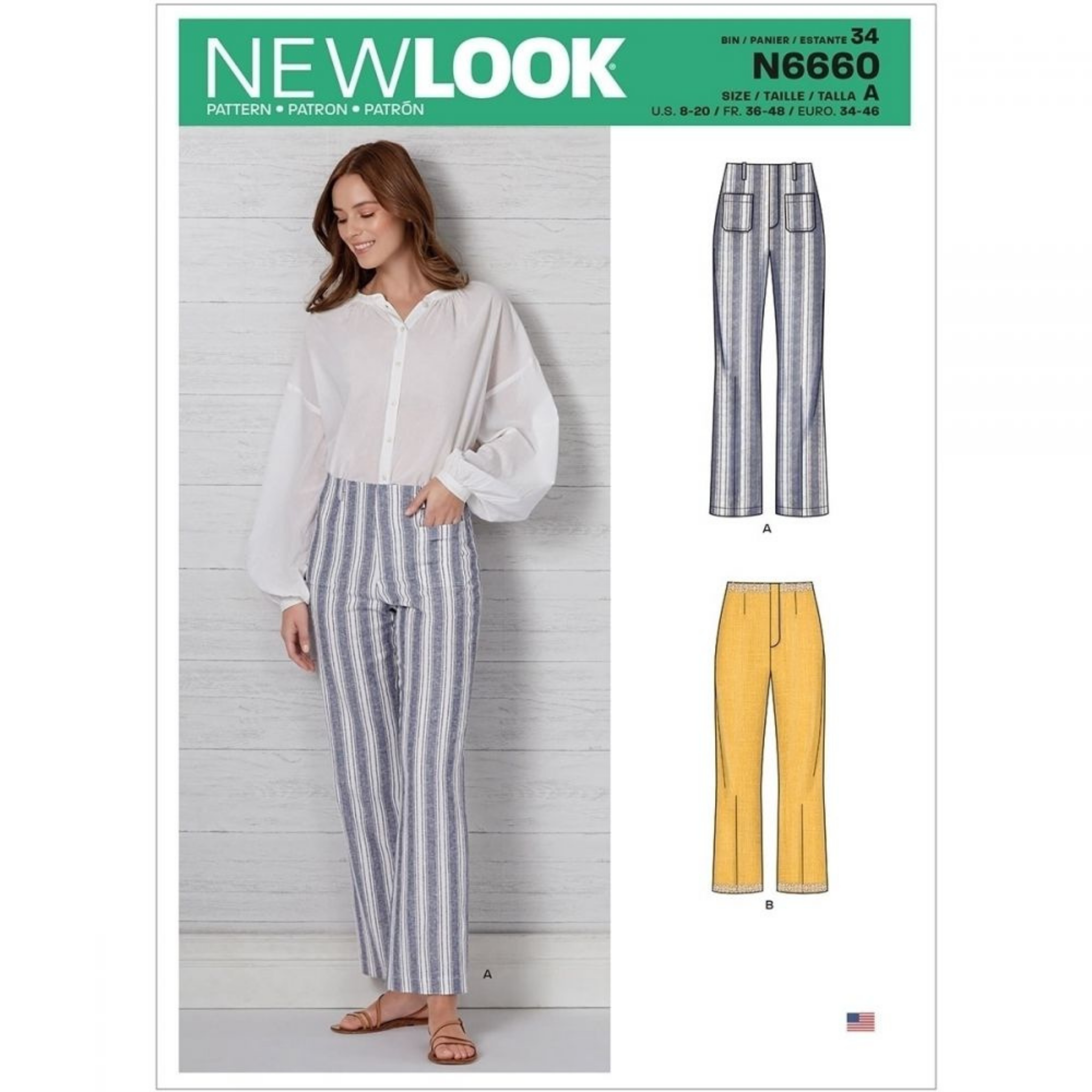 FrocKit 89A -  New Look 6660 Pants View A - Bengaline and Twill options