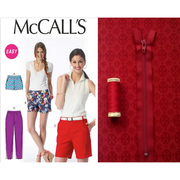 FrocKit 45D -  McCalls 6930 Pants view D - Red Jacquard