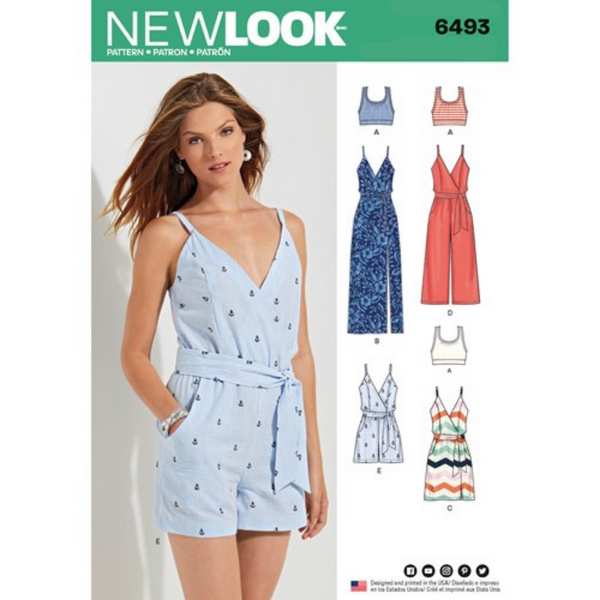 FrocKit 34E -  New Look 6439 view E short jumpsuit or View C short dress  -  100% Linen