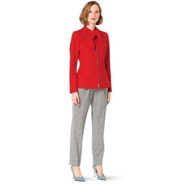 FrocKit 82A&B -  Burda 6293 Jacket in View A or B - Grey Tweed or Baby Blue Wool