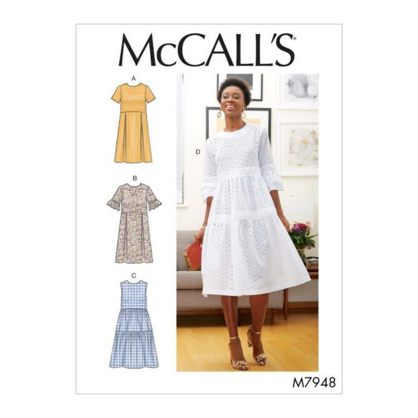 FrocKit 64C -  McCalls 7948 (M7948) Dress View C - Poly Cotton Gingham