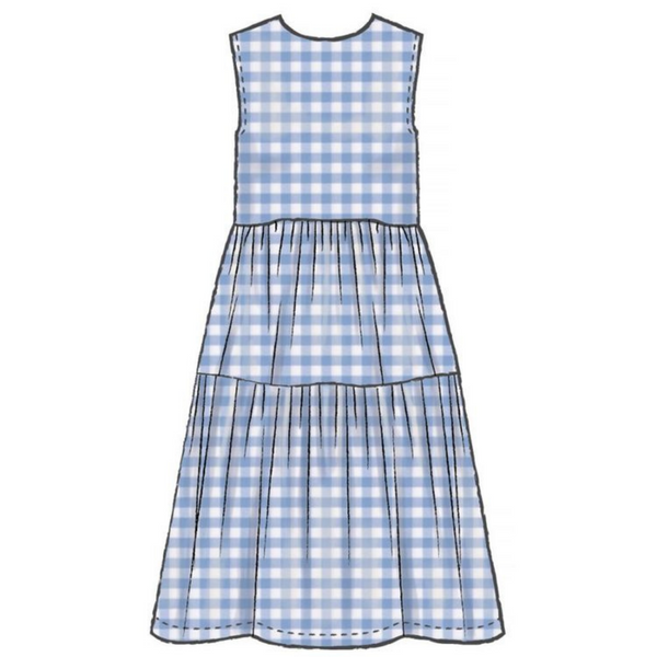 FrocKit 64C -  McCalls 7948 (M7948) Dress View C - Poly Cotton Gingham