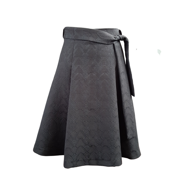 FrocKit 92B -  Burda 6247 Skirt View B, - Black Jacquard