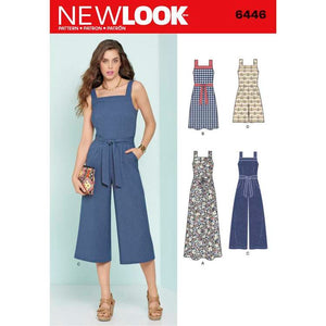 Frockit 74C - New Look 6446 view C cropped jumpsuit  -  100% Linen