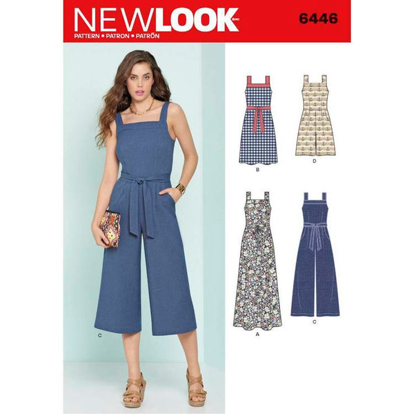 Frockit 74C - New Look 6446 view C cropped jumpsuit  -  100% Linen