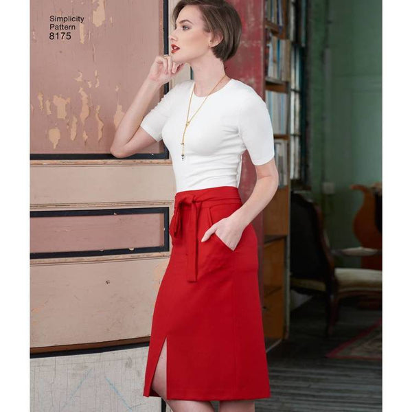 FrocKit 54A - Simplicity 8175 View A - Black or Red Jacquard