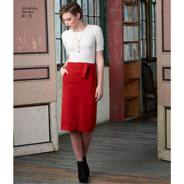 FrocKit 54A - Simplicity 8175 View A - Black or Red Jacquard