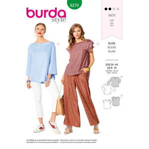 FrocKit 69B -  Burda 6270 Top view B -  Various Fabric Options