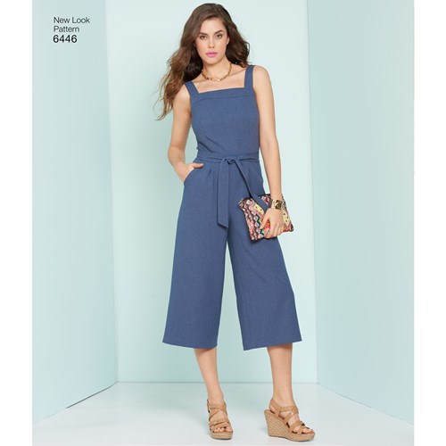 Frockit 74C - New Look 6446 view C cropped jumpsuit  -  100% Linen