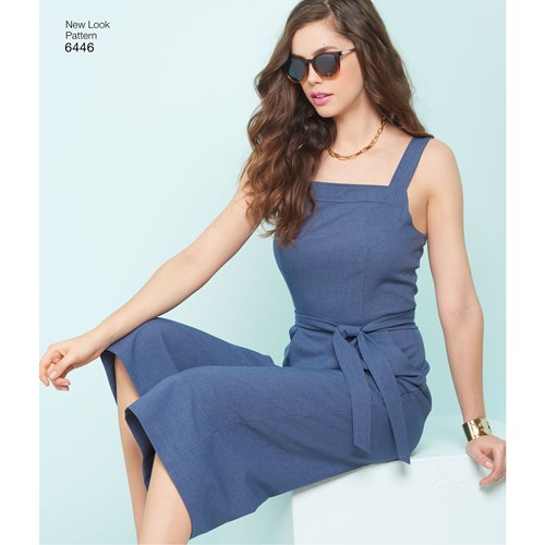 Frockit 74C - New Look 6446 view C cropped jumpsuit  -  100% Linen