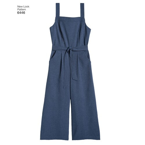 Frockit 74C - New Look 6446 view C cropped jumpsuit  -  100% Linen