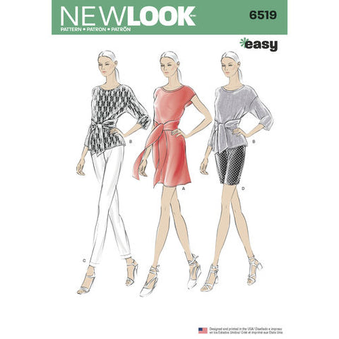 FrocKit 13B -  New Look 6519 Top  view B - Viscose and Linen blend off white with a subtle geometric woven pattern